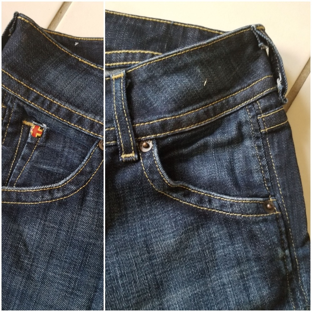 Hudson petite signature women's dark wash jeans